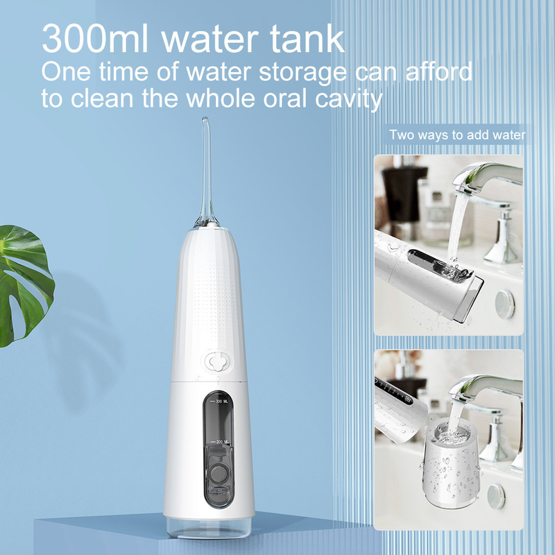 5+ agua de limpiador oral eléctrica de trabajo de los dientes de Irrigator de la higiene oral del chorro de agua 300ml de los modos Ipx7 Pik dental Flosser