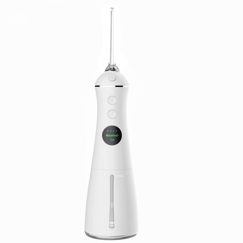 IPX7 Irrigator oral recargable 300mL, agua portátil Flosser para la limpieza de los dientes
