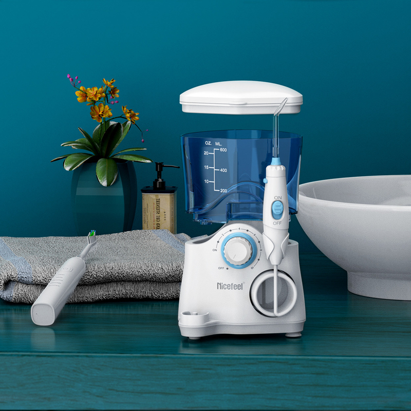 El tanque dental del ABS del OEM del blanco de la familia 600ml de Sonic Toothbrush Water Flosser For de los productos
