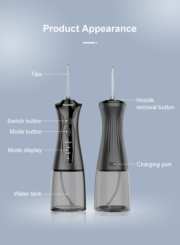 Tipo agua sin cuerda de carga Flosser de Nicefeel del ABS de C 4 horas rápidamente que cargan