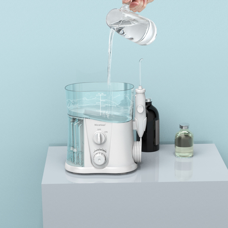 El agua blanca Flosser del tanque con ABS de la categoría alimenticia equipa con inyector para el cuidado oral