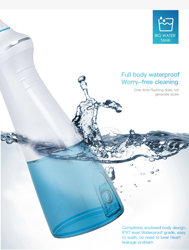 Mejore su salud dental con el agua dental eléctrica Flosser Irrigador oral - Blanco