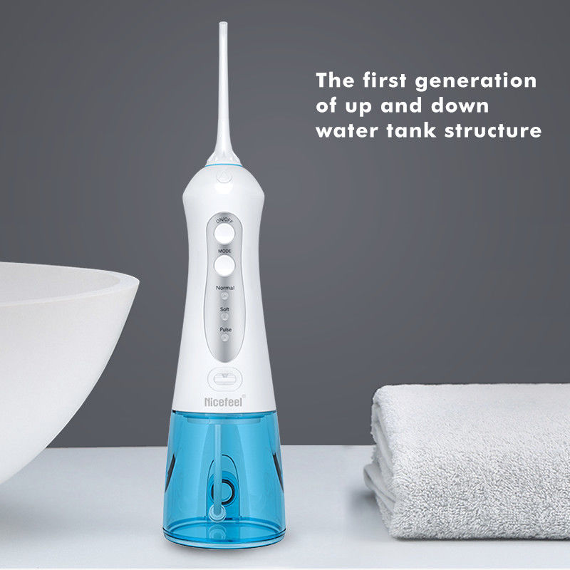 Agua Flosser sin cuerda, limpiador portátil con 3 modos, limpieza potente, el tanque de agua 300ML, de los dientes prenda impermeable IPX7