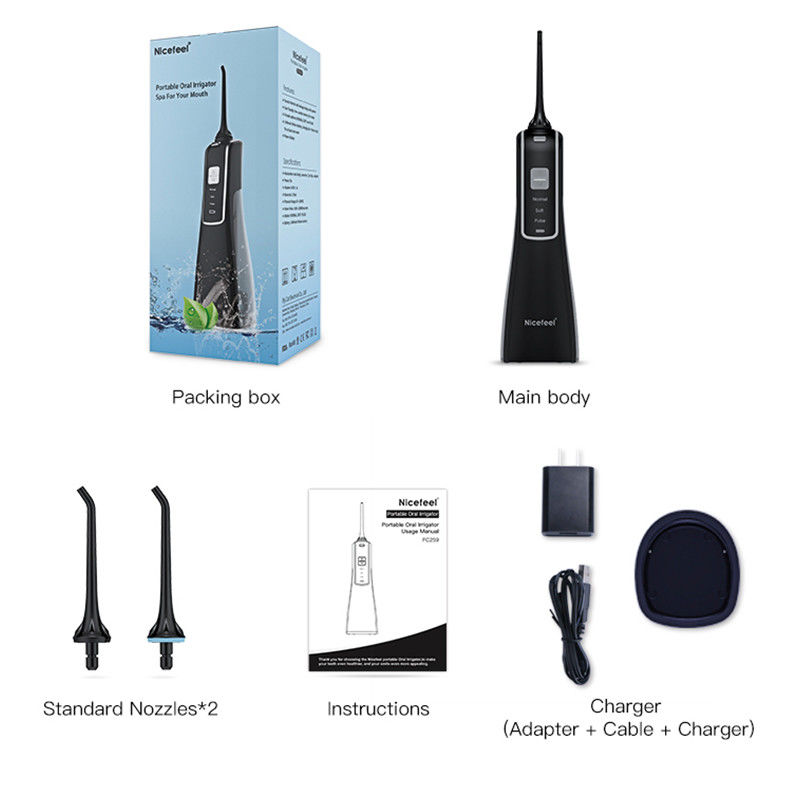 Agua de carga inalámbrica portátil Flosser, dientes orales de Irrigator que limpian el masaje de la goma (modelos de IPX7 Waterproof/3)