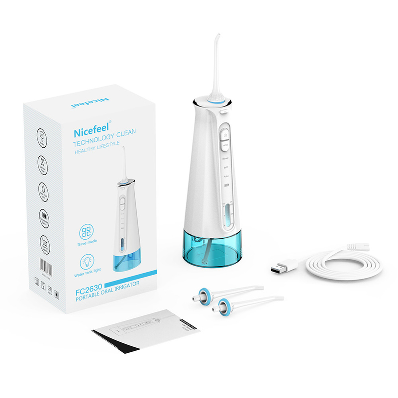 OEM sin cuerda oral Logo Big Water Tank Water Flosser de Flosser del agua de Irrigator Nicefeel de la prenda impermeable IPX7 sin cuerda